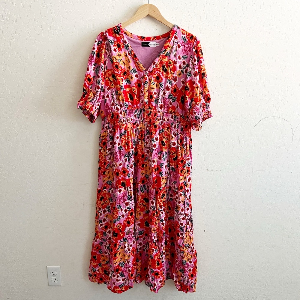 Piper & Scoot The One Dress in Magenta Floral - Picture 3 of 7
